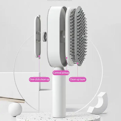 Trending 2024 New Design Self-Cleaning 3D Air Cushion Massager Airbag Massage Comb Self Cleaning Hair Brush For Women One-Key