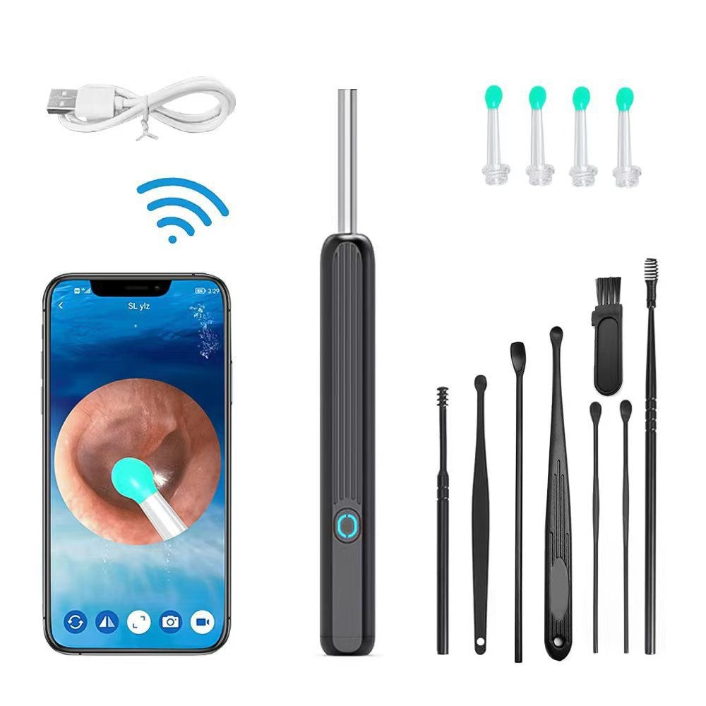 2024 Mini Visual Ear Spoon Cleaner Wifi Endoscope Electric Ear Wax Remover with Camera