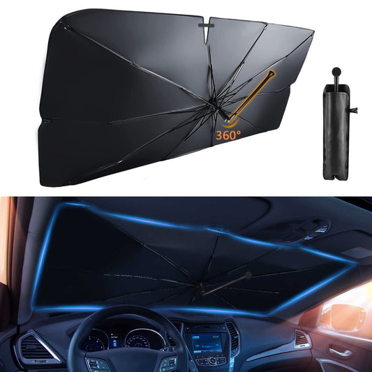 360° Black Car Windshield Sun Umbrella