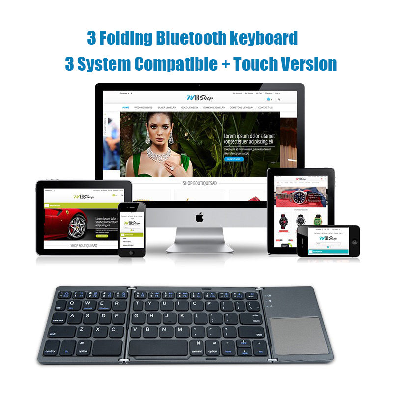 Universal Foldable Mini Keyboard With Touch Pad