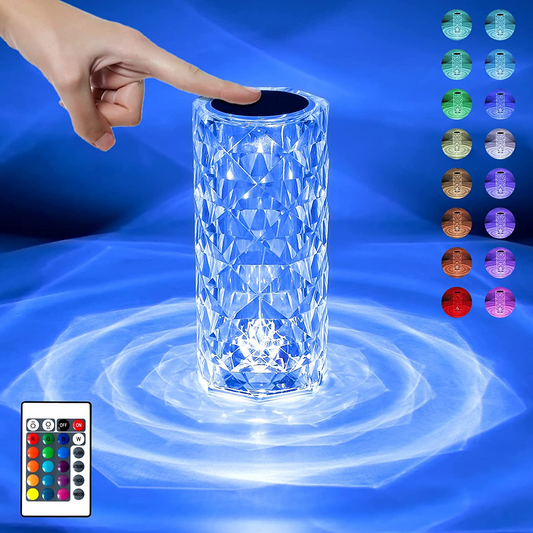 🎉🎉Crystal table lamp with 16 different rose colors🎆🎆